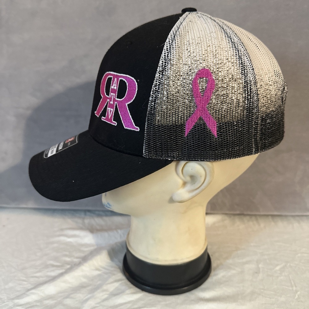 Black And Pink Mesh Snapback NWT Embroidered Muddin For The Cure Trucker Hat New